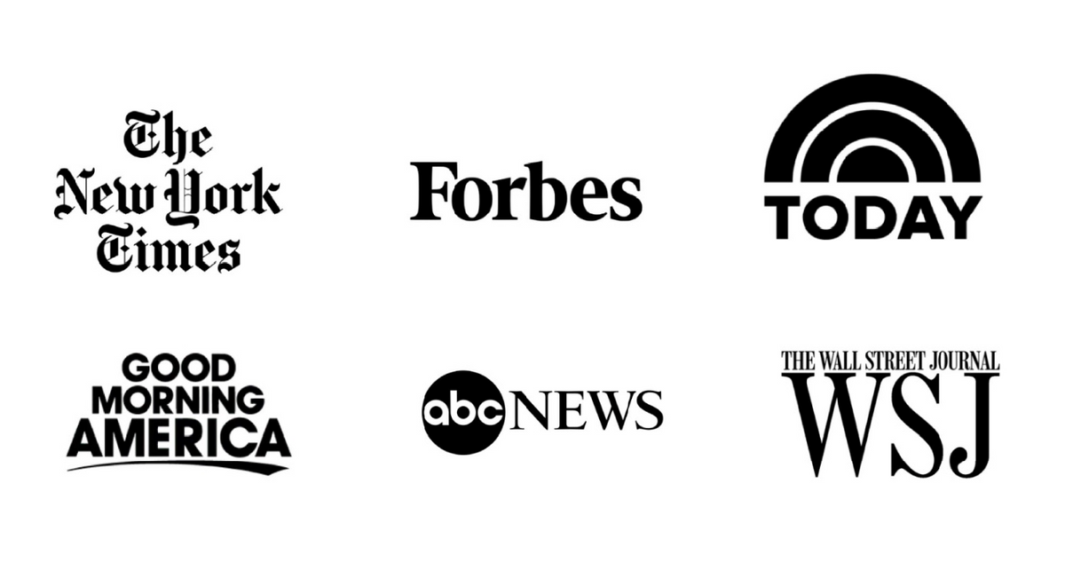 Featured in The New York Times, Forbes, TODAY, Good Morning America, ABC News and The Wall Street Journal